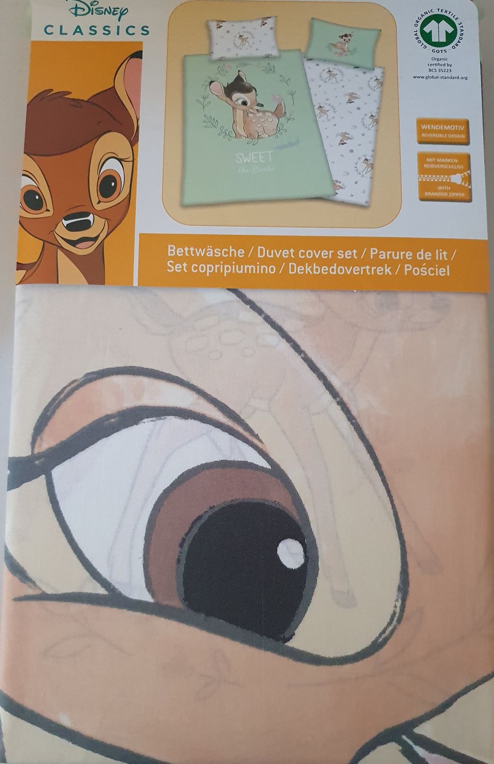 Disney Bambi - Wendebettwäsche - 65/100 x 160 x 210 cm Disney Bambi - Wendebettwäsche - 65/100 x 160 x 210 cm